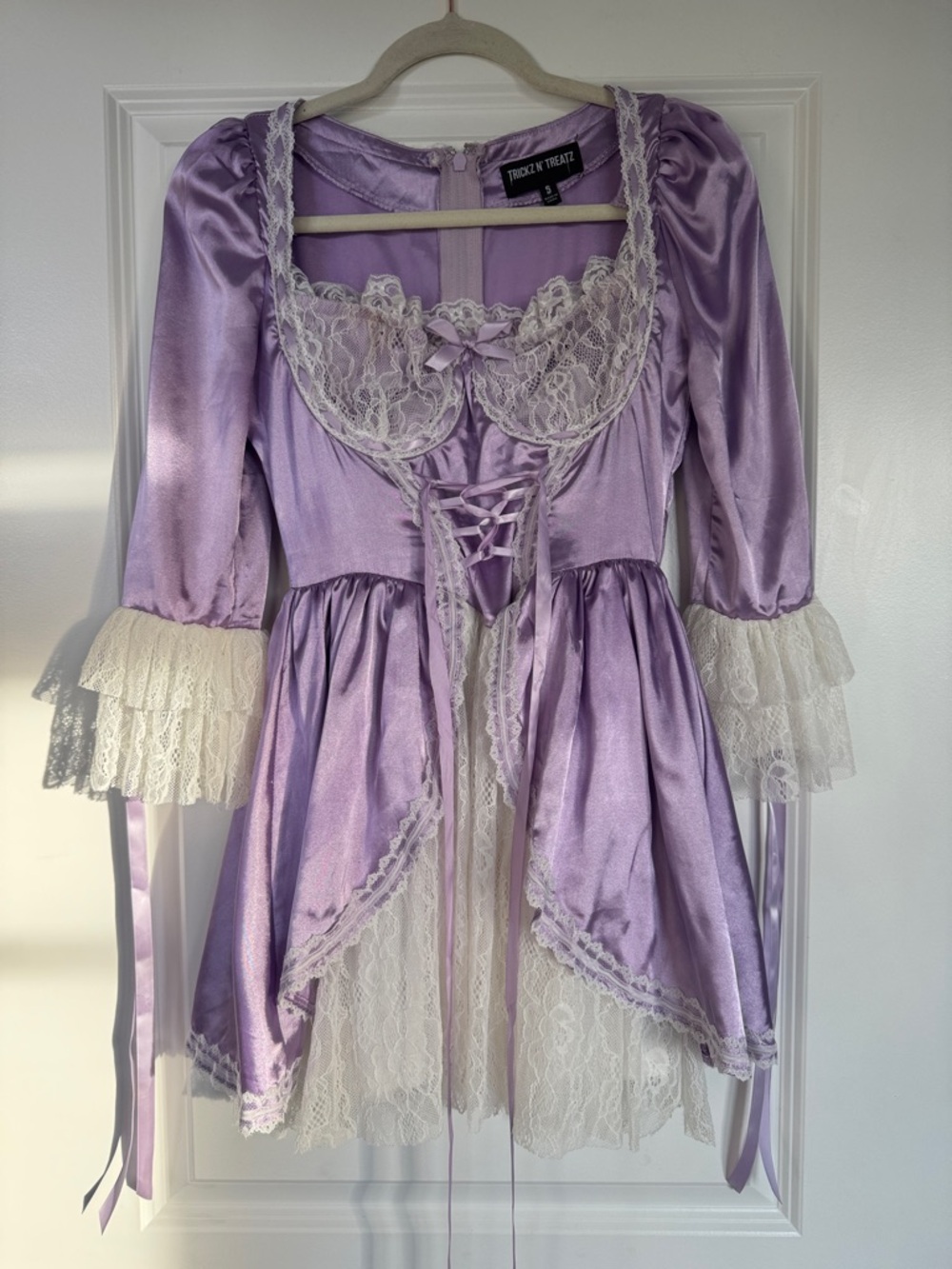 Dolls Kill Lavender Satin Lace Pirate Dress Trickz N Treatz Halloween Collection